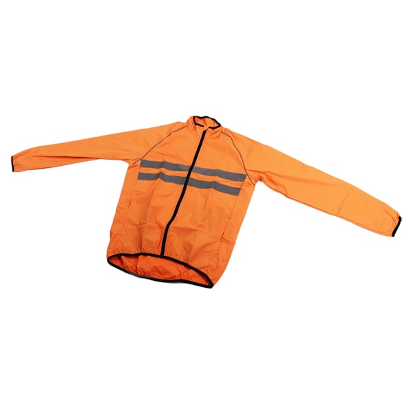 Cykeljacka Polyester Andas vindtät Vattentät reflekterande jacka för motorcykelcykling Orange 2XL