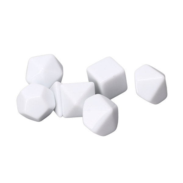 14 kpl tyhjiä noppia DIY Board Multi Shape monitahoinen palapeli Tyhjä noppasarja lautapeleihin numeroiden opetukseen