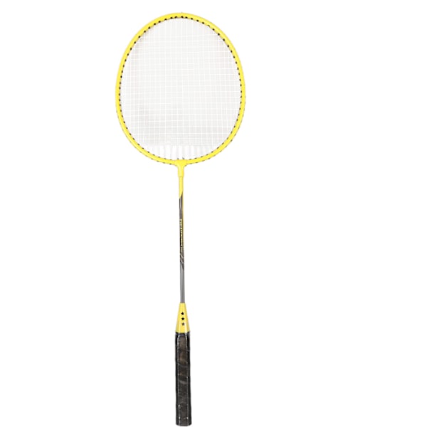 Badmintonracketar Järnlegering Lättviktsbadmintonracketar med 3 bollar för nybörjare Studentträning Gul
