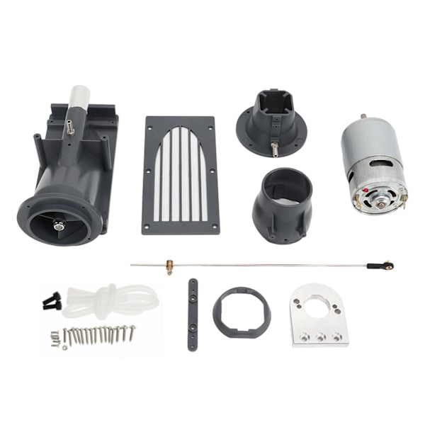 40 mm RC Båd Jet Pumpe Thruster RC Båd Thruster Jet Pumpe Sæt med 775 Børstet Motor Grå