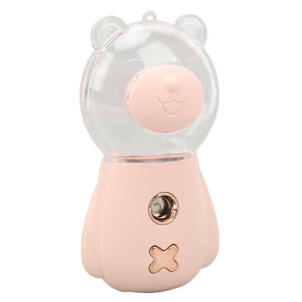 Nano Mist Sprayer Söpö Karhun Muoto 300ML USB Ilmankostutin Ihoa Kosteuttava Kasvojen Suihkutin Ajastimella Pinkki