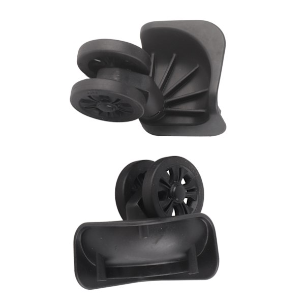 1 par Sort Bagage Rejsekuffert Hjul Drejelig Universal Hjul Nylon til reparationsudskiftning
