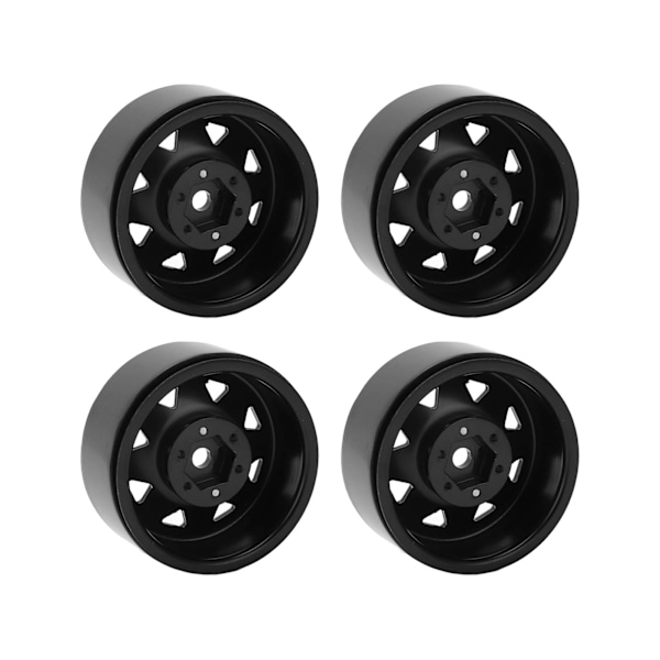 4 kpl RC-auton pyörännavat 1,9 tuuman kestävää rautaa RC-telaketjuauton vanteiden navan vaihto Axial Blackille