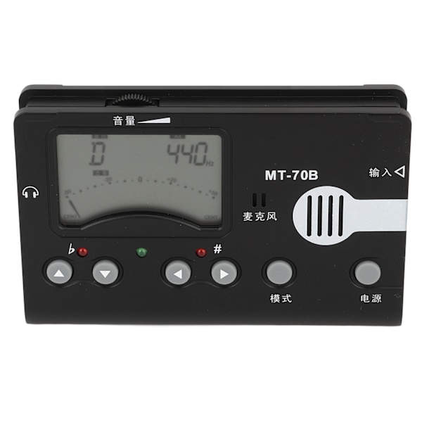 MT 70B Digital Metronom Tuner Tonegenerator Guzheng Tuner med stor LCD-skjerm