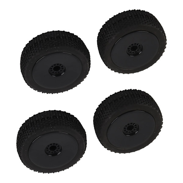 4 kpl RC-kumirenkaita, vahva pito, korkea kulutuskestävyys, joustavat 17 mm:n pyörät Redcat Blackille