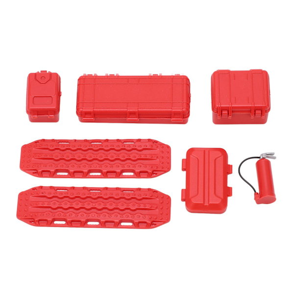 RC-auton simulointikoristesarja Simulointi Matkalaukku Työkalupakki Sammutin Escape Board -sarja 1/18 1/24 RC-autoille Punainen