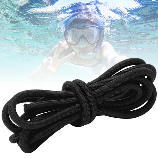 2 KPL Joustavat kumiset uimalasit Sukellus Snorkkelinaamio Hihna Johto Säädettävä nauhaköysi Musta