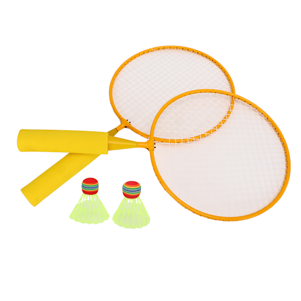 2st Badmintonracketar Aluminium Plastsvamp Gul Hem Utomhus Interaktiv Sport för Barn