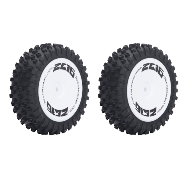 2st RC bil framdäck plast gummi framhjul däckbyte för WLtoys 1/12 fjärrkontroll bil 124007 svart och vit