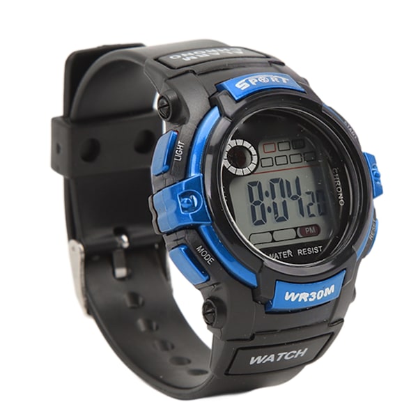 Sportklocka Digital LCD Elektronisk Watch Luminous Men Watch for Outdoor Activities Blue