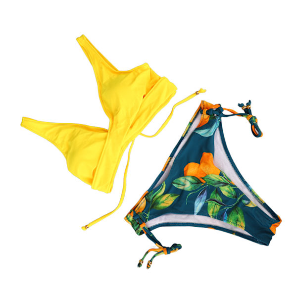 Kvinnor Bikini Baddräkt 2 delar Vattentät Andas Vacker Baddräkt för Beach Simning Party