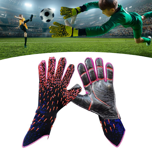 Fotbollsmålvakt Målvaktshandskar Latex Anti-halk fotbollshandskar med starka grepp Handflator för barn Pojkar No.9