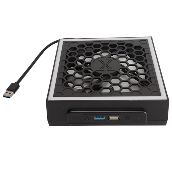 Konsoll Toppvifte 3 Hastigheter 7 Lysmoduser Topp Kjølevifte med RGB LED USB 3.0 USB 2.0 Port for Xbox Series X