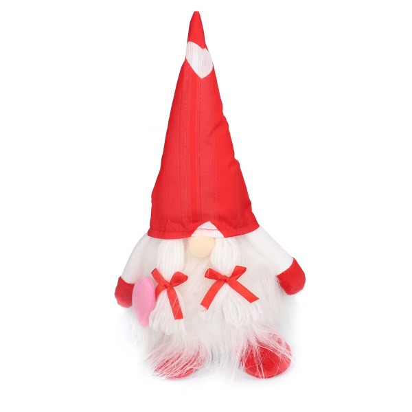 Gnome Doll Alla hjärtans dag Hem Mjuk Söt Utsökt Plysch Gnomes Leksak Semesterdekoration Prydnad Röd