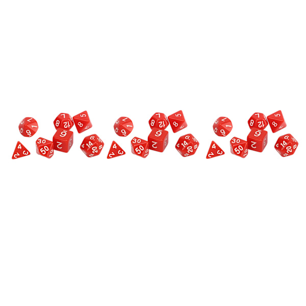 21-osainen monipuolinen noppasetti Vedenkestävä Turvallinen Käytännöllinen Puzzle Lautapeli Polyhedralinen Noppasetti Punainen