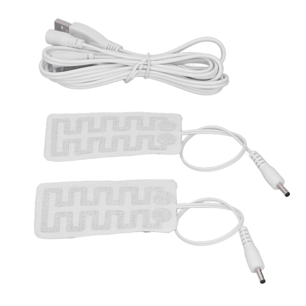 2st USB värmefilm 3,5x1,8in kolfiber Mjuk Säker maskintvättbar elektrisk värmedyna för handskar Strumpor Skor