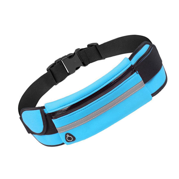 Løpebelte Fanny Pack Stor kapasitet Vanntett Støtsikker midjeveske for utendørssport Fitness Blå