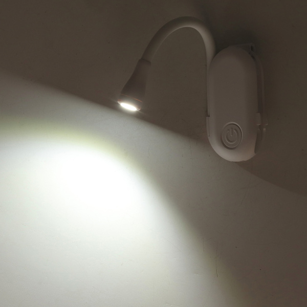 Boglæselampe USB Genopladelig 3 farver Niveauer Lysstyrke Justerbar Fleksibel Clip On Boglampe Bog Natlampe Hvid