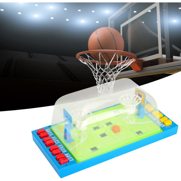 Mini Basketball Bordspil Bord Finger Basketball Machine Desktop Ejection Interactive Finger blue
