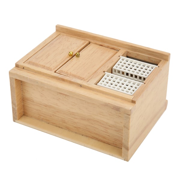 Miniatyrdockhus 1:12 Köksdiskbord med korgar