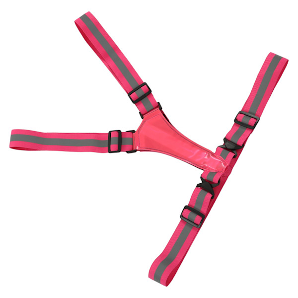 Refleksvest USB Lading Sikker Justerbar for voksne Løping Gåtur Sykling Utendørsaktiviteter Rosa