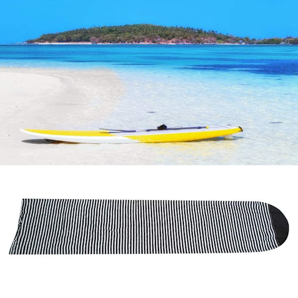 Polyester Svart Hvit Stripe Surfebrett Sokk Deksel Beskyttelsespose for Hard Brett Shortboard Svart Hvit Stripe