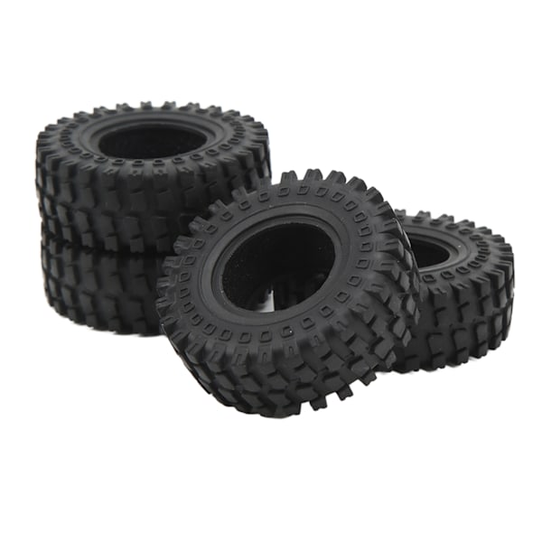 4st RC däckskinn 1,25 tums gummidäck RC tillbehör för AXIAL 1/24 SCX24 för FMS 1/24 FCX24 svart