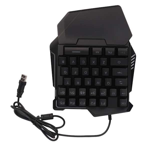 Enhands Speltangentbord 35 Tangenter Färgrik Bakgrundsbelysning Professionellt USB-gränssnitt Ergonomiskt RGB-tangentbord för PC