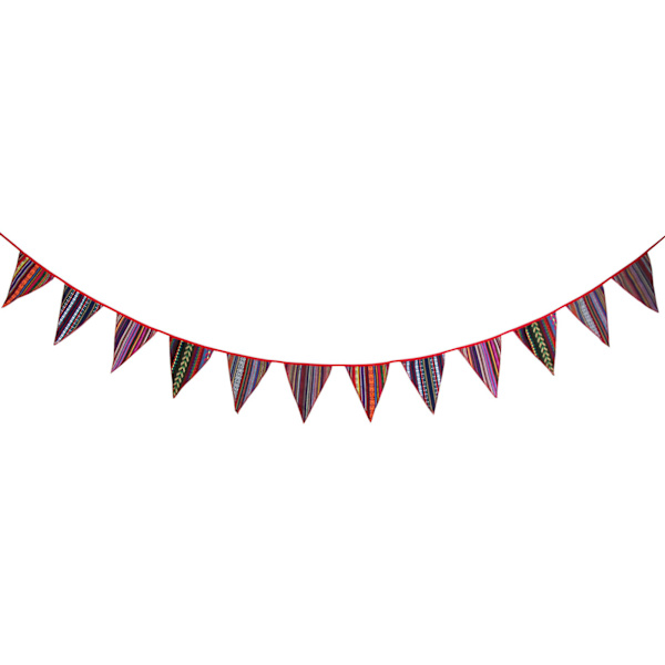 Vimpel Banner Etnisk stil Färgglad Utsökt Mönster Triangel Flagga Bunting Camping Party Vimpeldekoration