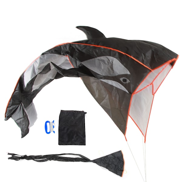 Unisex 3D Whale Kite Ramlös Mjuk Parafoil Tecknad Djur Vattentät 3D Ramlös Breeze Kite för stranden
