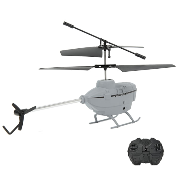 2.5CH RC Helikopter Automatisk Hindringsundgåelse Fjernbetjening Flyvemaskinelegetøj med Gyroskop Grå