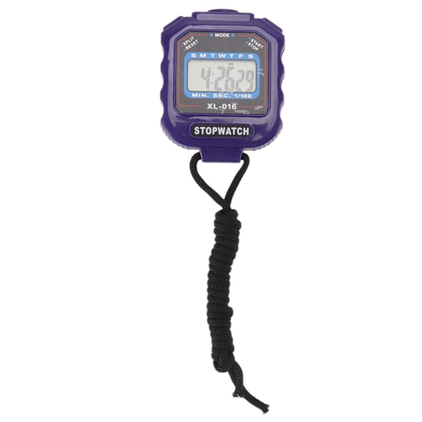 Elektronisk stopur Single Row 2 Display Sport Stopur Timer Atletik Konkurrence Ur Stopur med AG13 Knapbatteri XL 016 Blå
