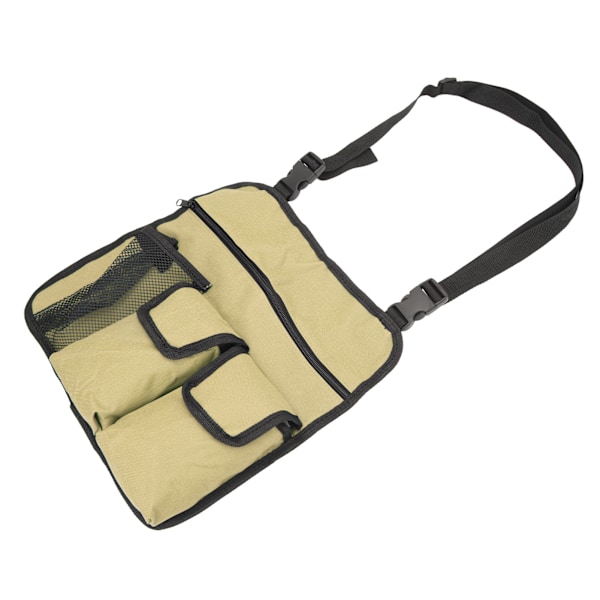 Strandstol Armlenveske 600D Oxford-duk Multifunksjonell Utendørs Stolorganisator for Camping Khaki