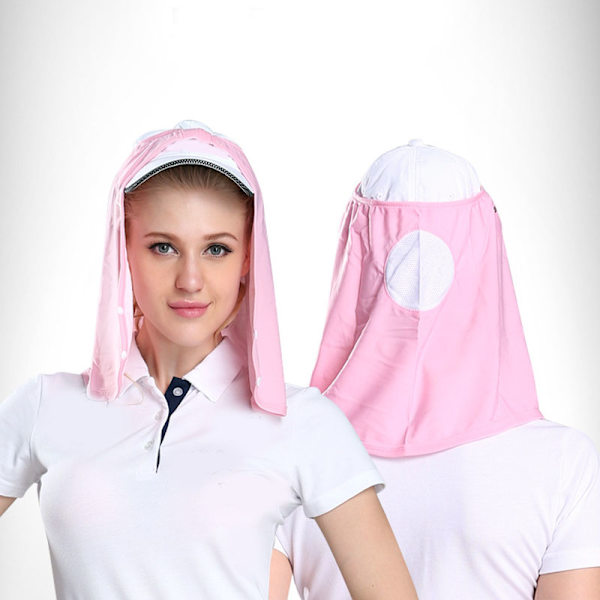 Polyester Kjølehodebeskyttelse Pustende Sol UV-beskyttelse Halsbeskyttelse for utendørssport Rosa