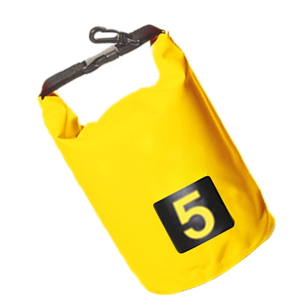 Vedenkestävä Bucket Bag Vedenkestävä Dry Bag Moderni Ulkoiluun Melonta Leirintään 5L Keltainen