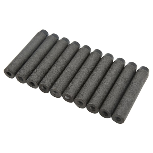 EVA Foam Dart Hollow Refill Dart Skjutbollspel Leksaker för Barn Pojkar Flickor Svart massivt huvud
