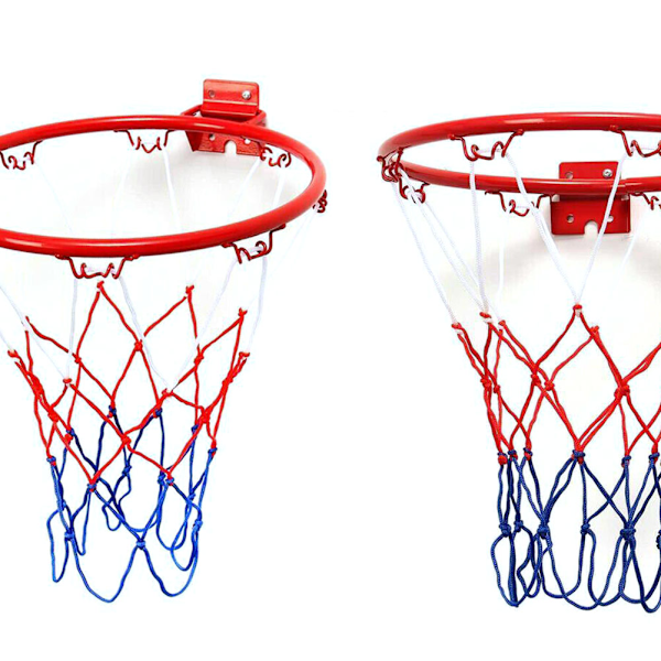 Slitesterk basketbøyle i stål for barnebøyle - innendørs/utendørs, sterk og robust [32 cm diameter]