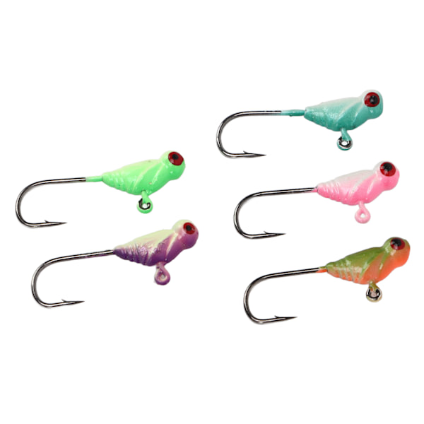50 stk. Isfiske Jigging Professionel bærbar blandet farve metal isfiskelokker til panfish crappie