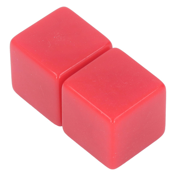 6st Blank tärningsuppsättning rätvinklig plast hexaedriska kuber Klassrumsbrädspel DIY Math Counting Undervisningsfest Gunst Kul Röd