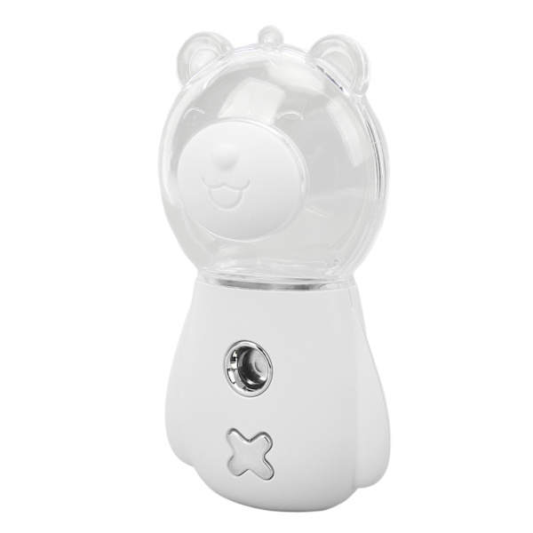 Nano Mist Sprayer Söpö Karhun Muoto 300ML USB Ilmankostutin Ihoa Kosteuttava Kasvojen Suihkutin Ajastimella Valkoinen