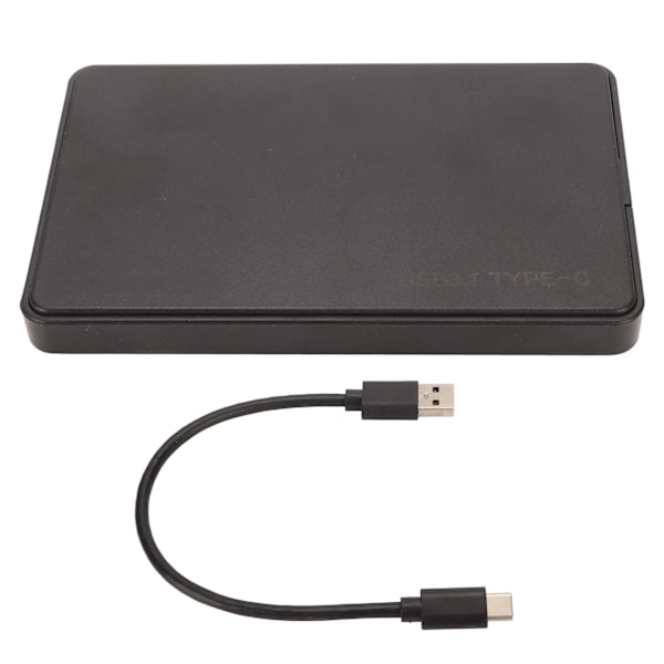 Hårddiskinneslutning 2,5 tum USB3.1 Typ C 10 Gbps överföring ABS-material HDD SSD extern inneslutning med LED-indikator