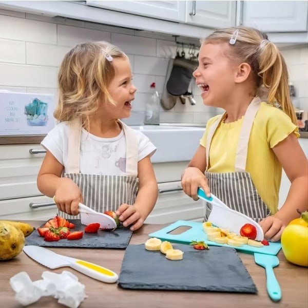 Barn bakning kök kökskniv köksset barnkök köksredskap 6-delar Multicolor