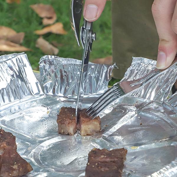 Kniv Ske Gaffel Oplukker Combo Rustfrit stål Let at rengøre Foldbart campingredskab