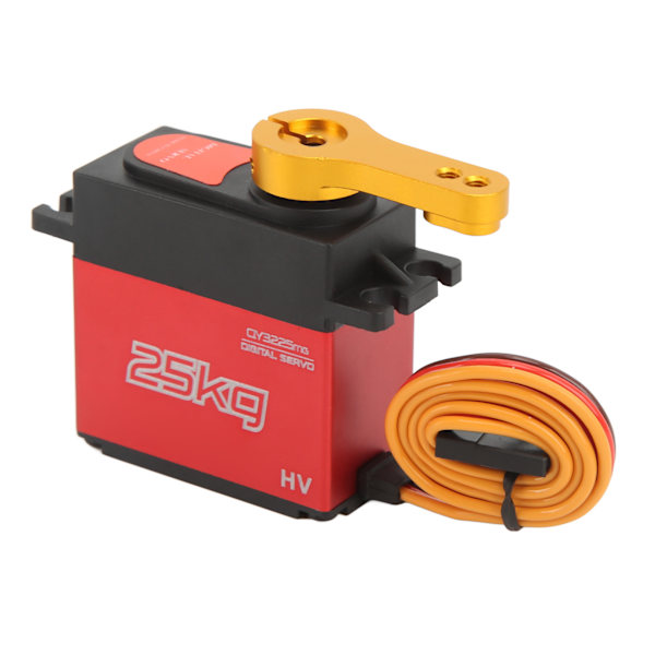 Servomotor Digital 25kg Vanntett metallgir 180° kontrollvinkel for Robot RC Bil Rød