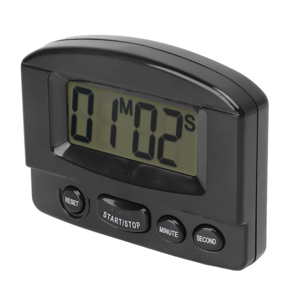 Køkkenur Høj lydstyrke Tid op og nedtælling Magnetisk design Multifunktionelt digitalt ur Timer Sort