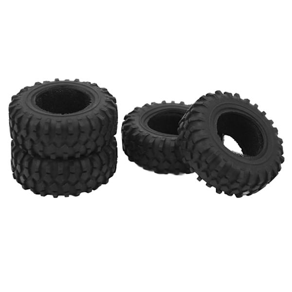 4 STK RC Crawler dæk 1,25 tommer fleksibelt slidstærkt RC gummidæk til SCX24 1/24 RC biler