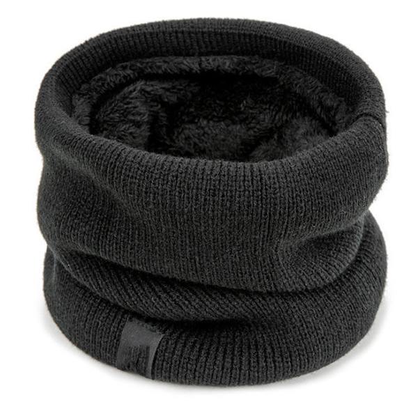 Warm Loop Scarf Dubbellager Mjuk Förtjockad Elastisk Plysch Foder Stickad Vinter Scarf för Herr Dam