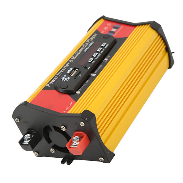 300W Modifisert Sinusbølge Bilinverter Dobbel USB LED-Display Bilstrømomformer med Multifunksjonell Spiller Sigarettenner 12V til AC 230V