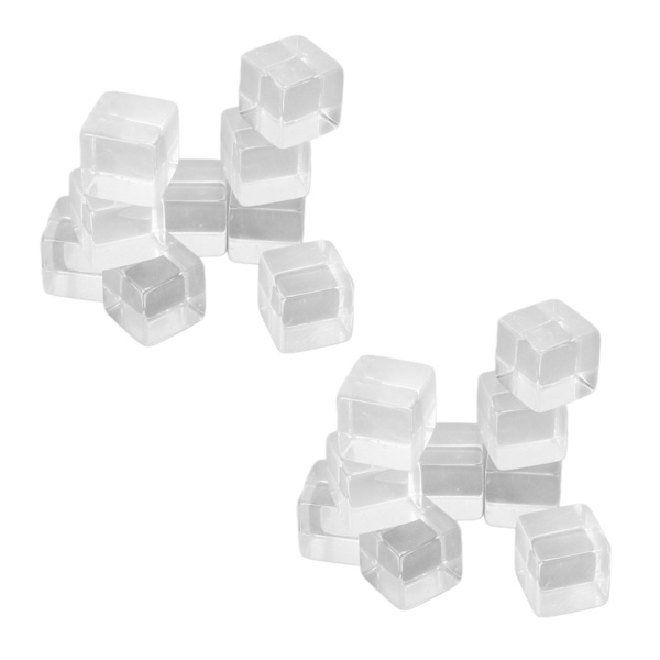 20 ST Transparente terningekuber Gør-det-selv-håndværk Dyrk kreativitet Tomme terningekuber Undervisningshjælpemidler Terninger til brætspil
