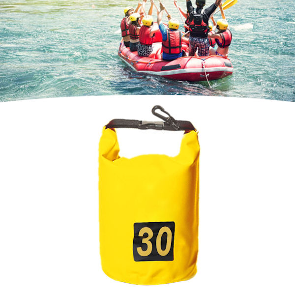 Vandtæt Bucket Bag Vandafvisende Dry Bag Moderne til Udendørs Rafting Camping 30L Gul